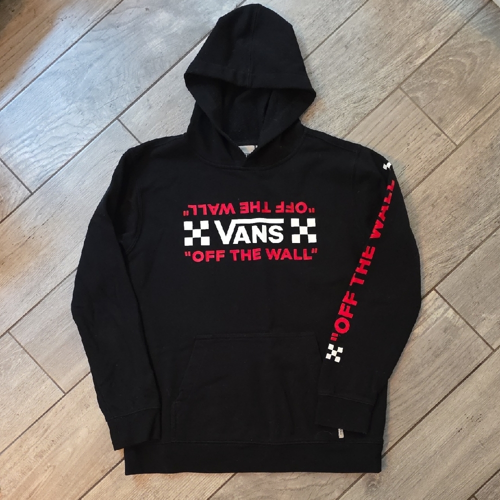 Vans Black and Red 'Off The Wall' Hoodie
